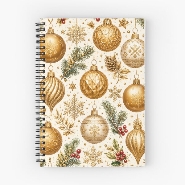 Item preview, Elegant Golden Christmas Ornaments Seamless Pattern designed and sold by Owcomm.
