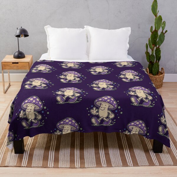Item preview, Stay Spore-Tive purple Retro Mushroom designed and sold by CamaleonDesigns.