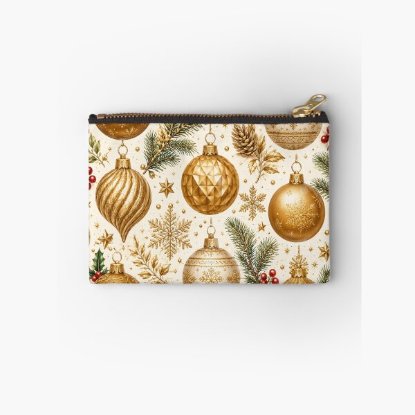 Item preview, Elegant Golden Christmas Ornaments Seamless Pattern designed and sold by Owcomm.