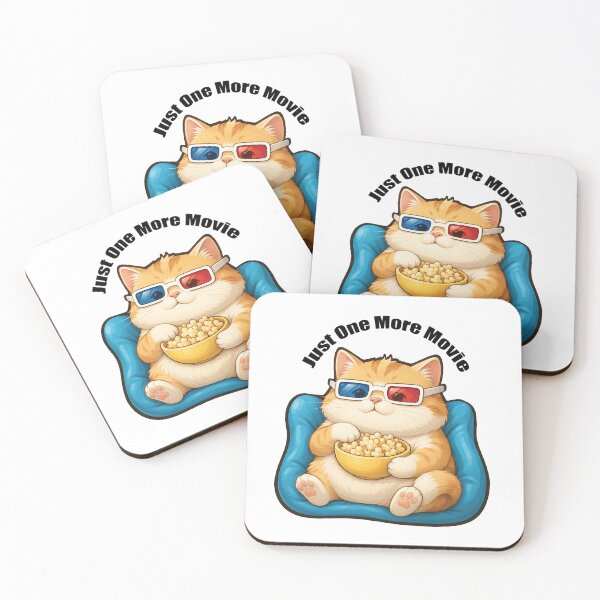 Item preview, Funny Movie Night Cat T-Shirt Just one more movie designed and sold by Artimax-Studio.