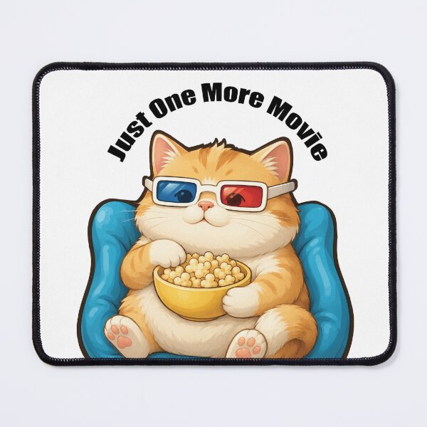 Item preview, Funny Movie Night Cat T-Shirt Just one more movie designed and sold by Artimax-Studio.