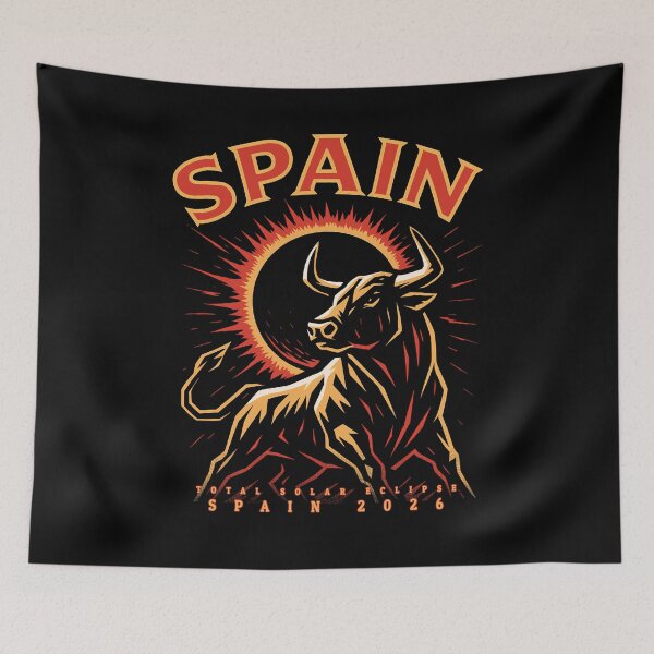 Item preview, Solar Eclipse Spain 2026 Total Eclipse Spanish Bull designed and sold by DopeSnag Originals | Art T Shirts Apparel Prints.