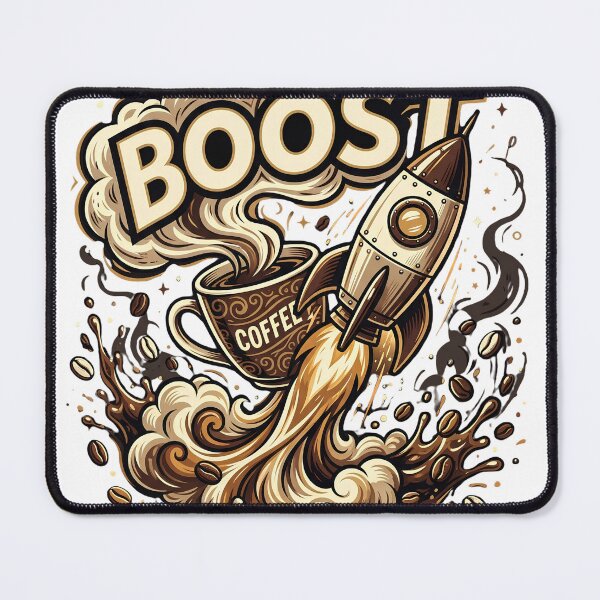 Item preview, Coffee Boost Rocket Vintage Funny Caffeine T-Shirt Gift Art designed and sold by Presshue.