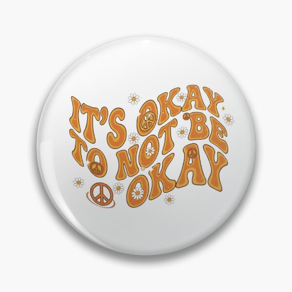 Item preview, Its Okay to Not Be Okay retro 70s groovy mental health gift designed and sold by language-des.