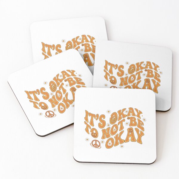 Item preview, Its Okay to Not Be Okay retro 70s groovy mental health gift designed and sold by language-des.