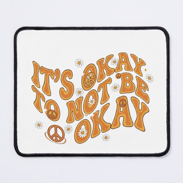 Item preview, Its Okay to Not Be Okay retro 70s groovy mental health gift designed and sold by language-des.