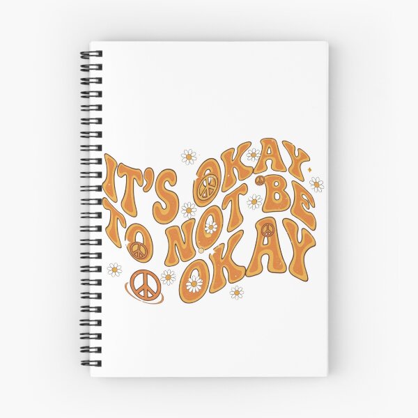 Item preview, Its Okay to Not Be Okay retro 70s groovy mental health gift designed and sold by language-des.