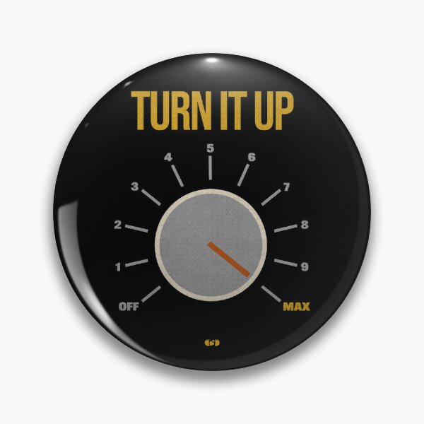 Item preview, Turn It Up Amplifier Knob MAX | Retro Music Graphic Tee | Music Lover Rock Analog Audio Shirt designed and sold by Decorador de Corazones.