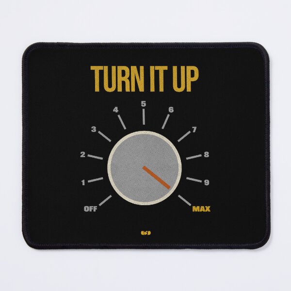 Item preview, Turn It Up Amplifier Knob MAX | Retro Music Graphic Tee | Music Lover Rock Analog Audio Shirt designed and sold by Decorador de Corazones.