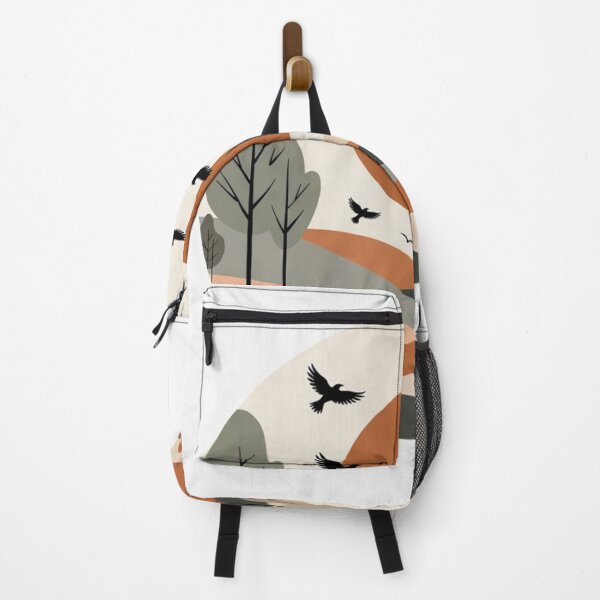 Item preview, Minimal Boho Landscape with Flying Birds | Earth Tone Sunset Nature Illustration designed and sold by GalleryPeak.