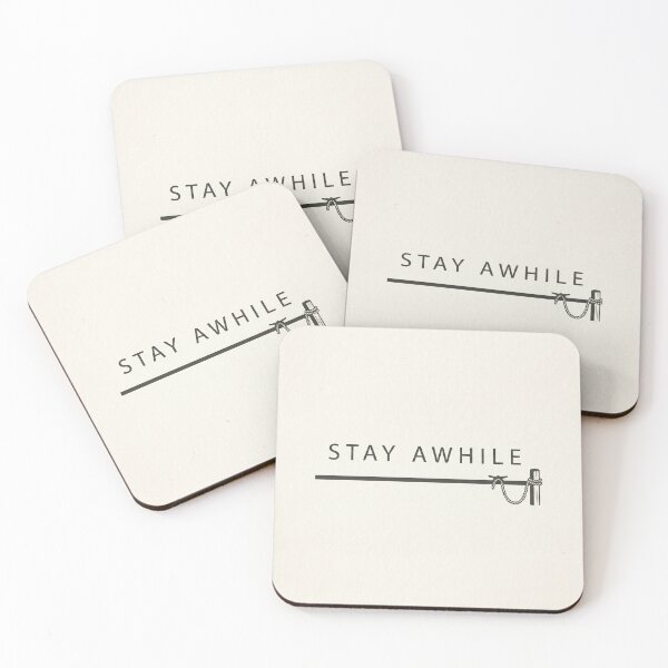 Item preview, Stay Awhile Minimalist Dock Shirt | Modern Rustic Lake Life Typography designed and sold by DmaarGroup.