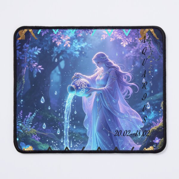 Item preview, Mystical Glowing Aquarius Zodiac designed and sold by wojtas90.