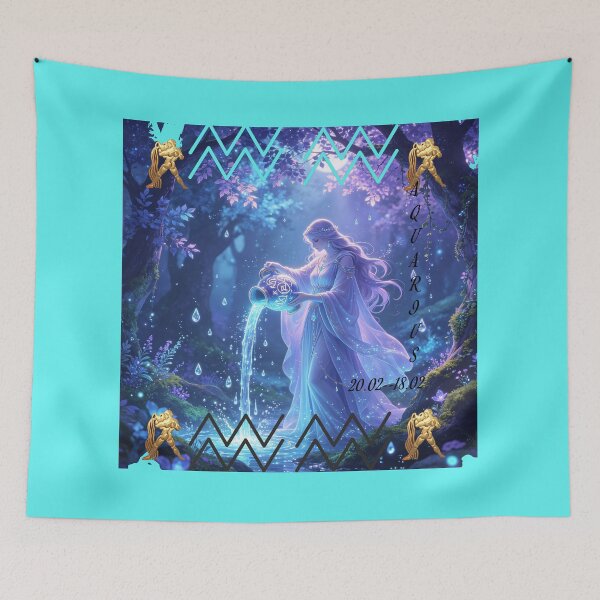 Item preview, Mystical Glowing Aquarius Zodiac designed and sold by wojtas90.