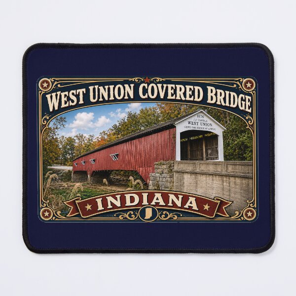 Item preview, West Union Covered Bridge Rustic designed and sold by gotucoveredart.