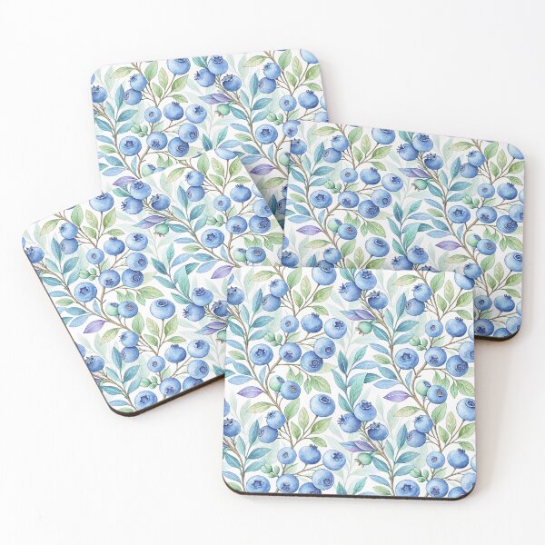 Item preview, Blueberries Pattern designed and sold by DigiArtBay.