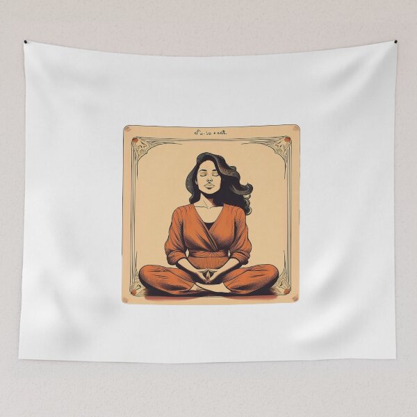 Item preview, Copy of Breathe In Breathe Out abstract calming meditation yoga gift designed and sold by language-des.