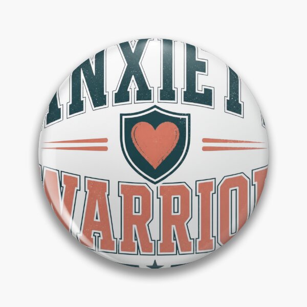 Item preview, Anxiety Warrior varsity shield strong mental health advocacy gift designed and sold by language-des.