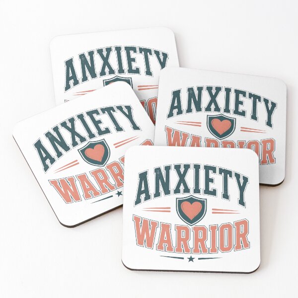 Item preview, Anxiety Warrior varsity shield strong mental health advocacy gift designed and sold by language-des.