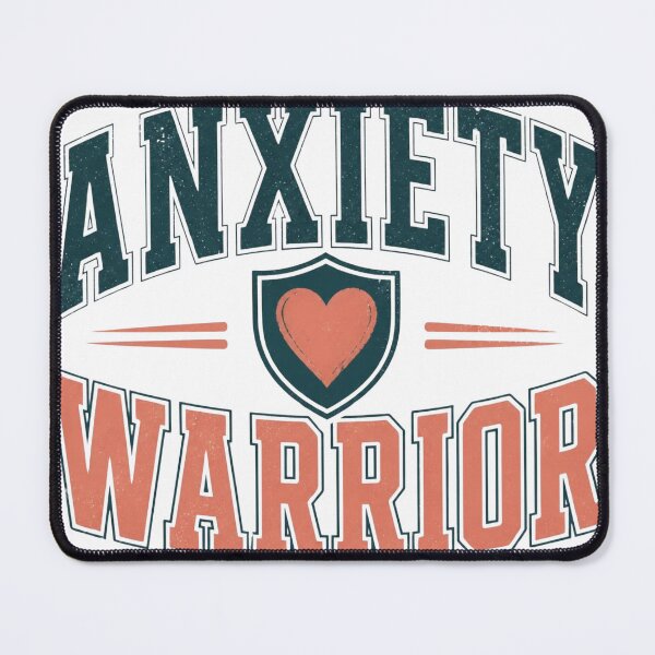 Item preview, Anxiety Warrior varsity shield strong mental health advocacy gift designed and sold by language-des.