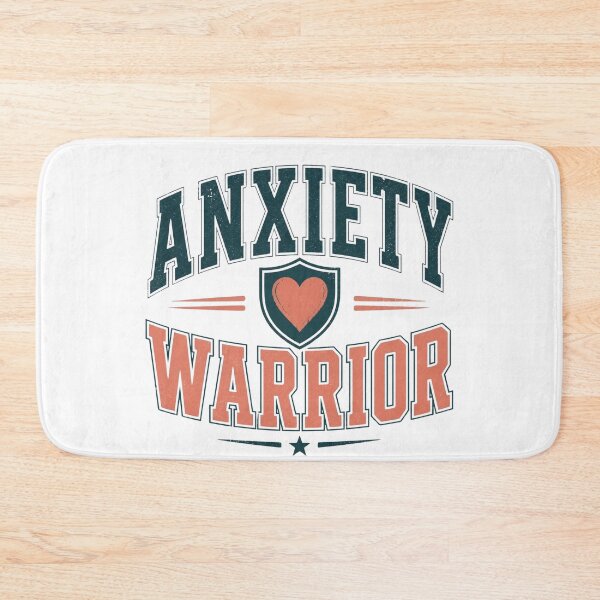 Item preview, Anxiety Warrior varsity shield strong mental health advocacy gift designed and sold by language-des.