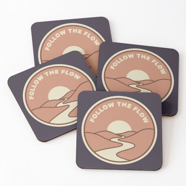 Item preview, Minimalist Follow The Flow Retro Terracotta Sunset designed and sold by Nikola Dio.