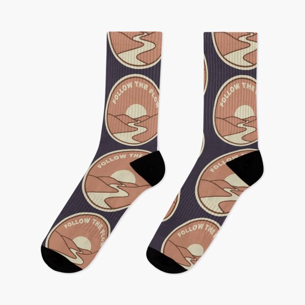 Item preview, Minimalist Follow The Flow Retro Terracotta Sunset designed and sold by Nikola Dio.