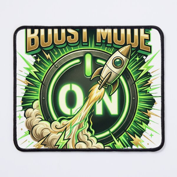 Item preview, Boost Mode On Power Button Rocket Gaming Motivation T-Shirt Art designed and sold by Presshue.