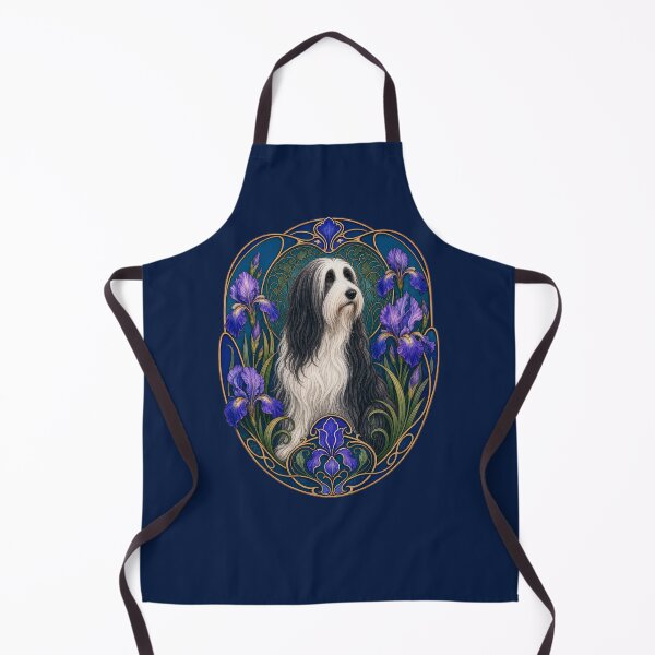 Item preview, Bearded Collie Dog Art Nouveau Iris Design designed and sold by AntiqueImages.