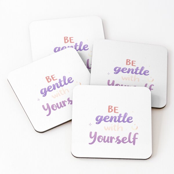 Item preview, Be Gentle With Yourself sunset gradient dreamy self care gift designed and sold by language-des.
