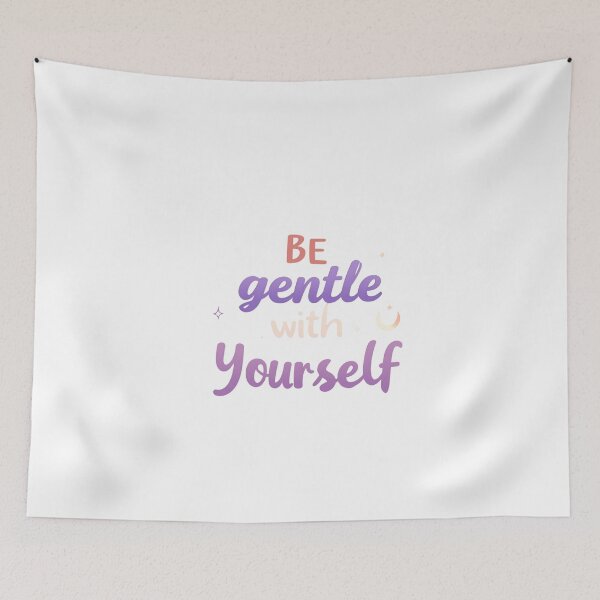 Item preview, Be Gentle With Yourself sunset gradient dreamy self care gift designed and sold by language-des.