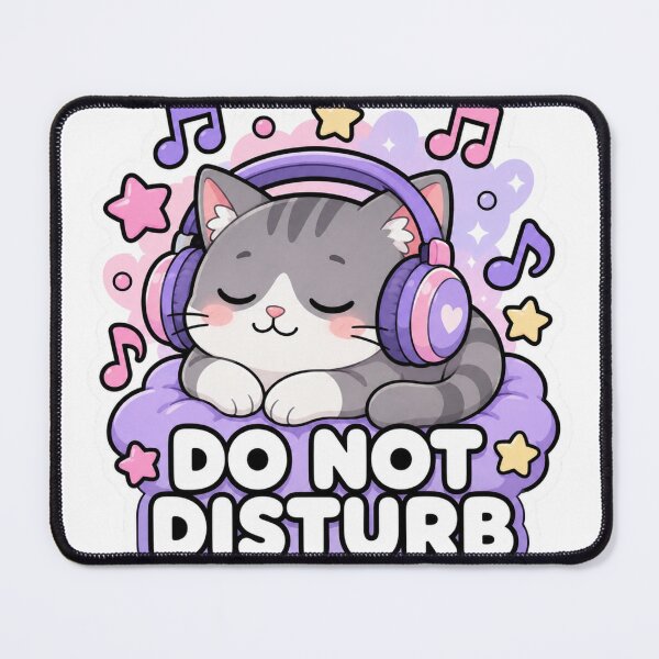 Item preview, Do Not Disturb Cute Kawaii Cat Headphones Lofi designed and sold by MoodyMeows.