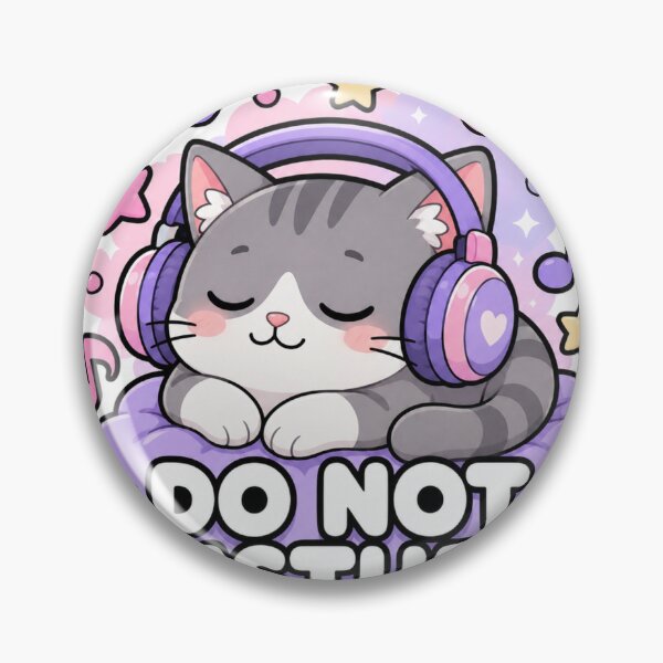 Item preview, Do Not Disturb Cute Kawaii Cat Headphones Lofi designed and sold by MoodyMeows.