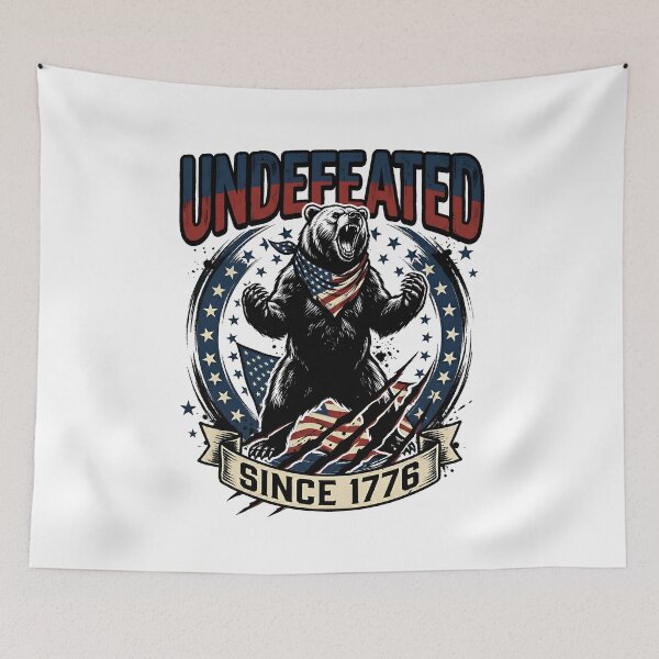 Item preview, Undefeated Since 1776 Retro USA Patriotic Fourth Of July Humor designed and sold by get55shirt.