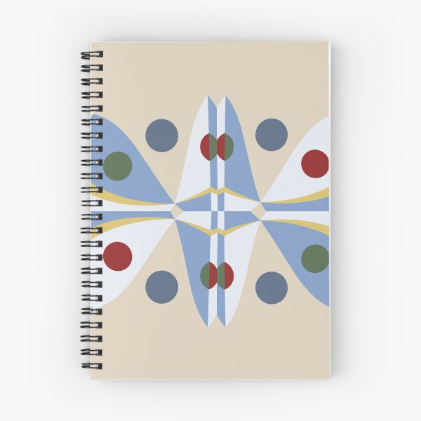Item preview, Scandinavian Geometric Folk Pattern in Blue and Cream designed and sold by ccitypictures.