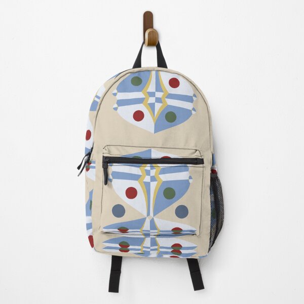 Item preview, Scandinavian Geometric Folk Pattern in Blue and Cream designed and sold by ccitypictures.