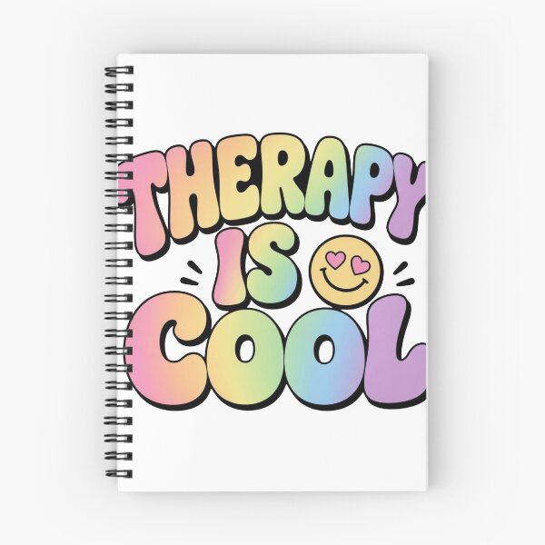 Item preview, Therapy Is Cool retro 90s bubble letters mental health gift designed and sold by language-des.