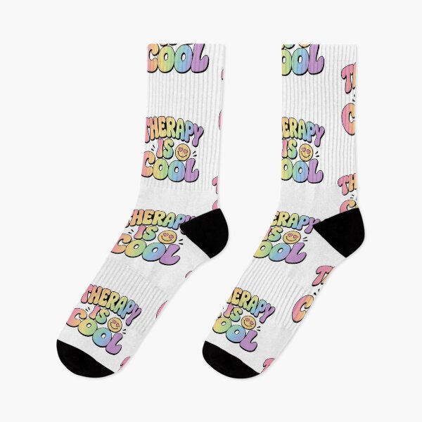 Item preview, Therapy Is Cool retro 90s bubble letters mental health gift designed and sold by language-des.