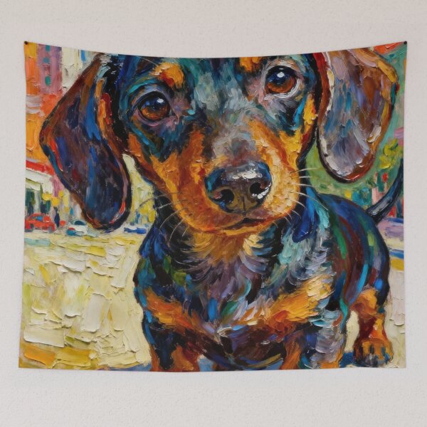 Item preview, Colorful Dachshund Van Gogh Style designed and sold by Pioneer Spirit Market.