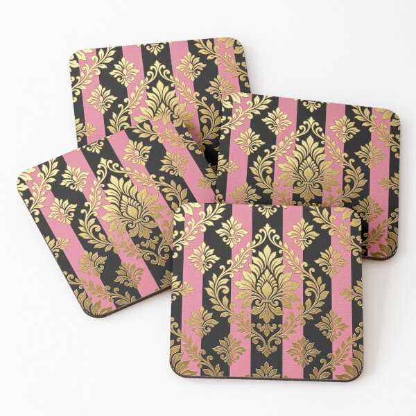 Item preview, Black & Pink Ombre Striped Damask designed and sold by DesignsByPrnces.