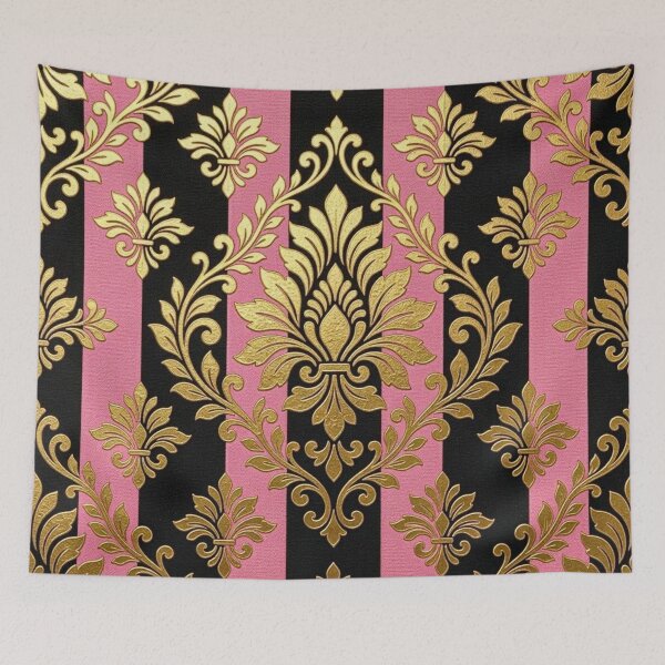 Item preview, Black & Pink Ombre Striped Damask designed and sold by DesignsByPrnces.