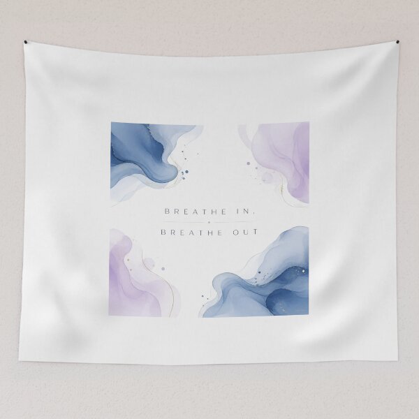 Item preview, Breathe In Breathe Out abstract calming meditation yoga gift designed and sold by language-des.