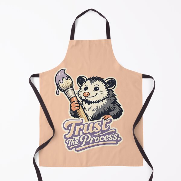 Item preview, Trust The Process Creative Possum Paintbrush Motivational Quote Retro Sticker Design designed and sold by Artistry in Motion by MADsrecreation.