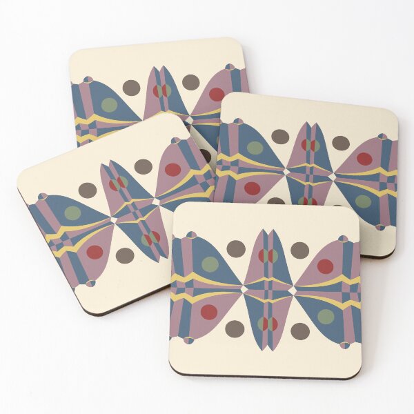 Item preview, Art Deco Geometric Pattern in Mauve and Navy designed and sold by ccitypictures.
