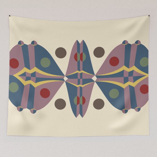 Item preview, Art Deco Geometric Pattern in Mauve and Navy designed and sold by ccitypictures.
