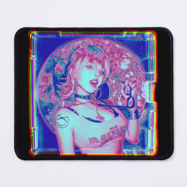 Item preview, Copy of Copy of Copy of Copy of Copy of Copy of Copy of Copy of Copy of Copy of Cyber Grunge Glitch Girl Blue-Pink - Y2K Streetwear Aesthetics  designed and sold by SoftPanicStudio.
