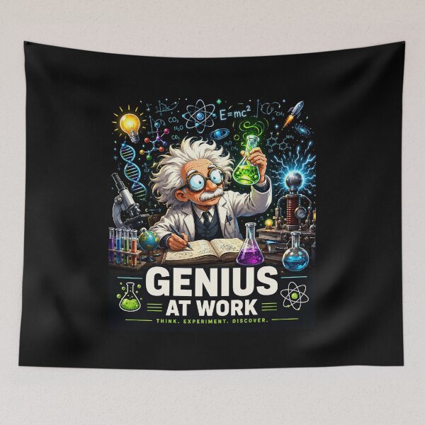 Item preview, Funny Genius At Work Male Scientist Design designed and sold by Genius Geek.