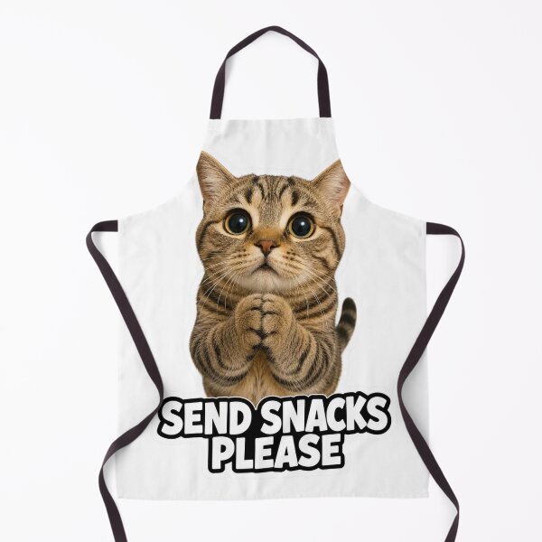 Item preview, Send Snacks Please Funny Cute Begging Cat Meme designed and sold by MoodyMeows.