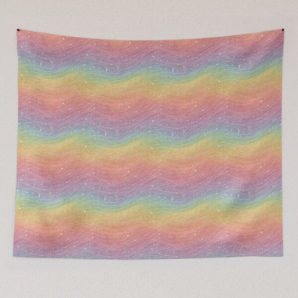 Item preview, Rainbow waves with speckles designed and sold by MendaciousMina.