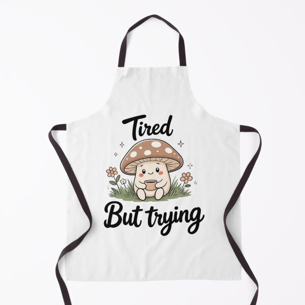 Item preview, Tired But Trying Cute Mushroom Illustration designed and sold by DariaOltes.