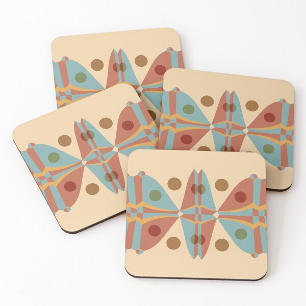 Item preview, Contemporary Geometric Pattern in Terracotta and Aqua designed and sold by ccitypictures.
